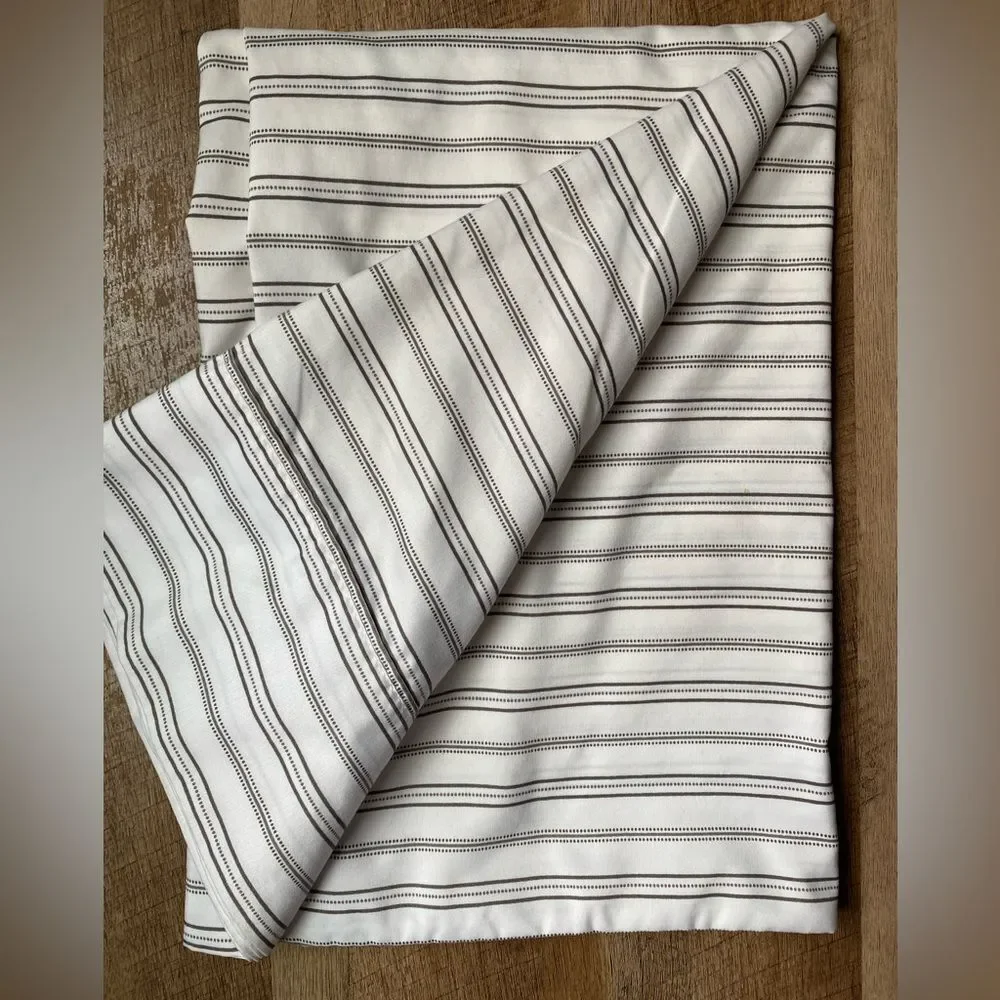 Charisma Taupe-Brown  and White Striped Bed Pillow Cases